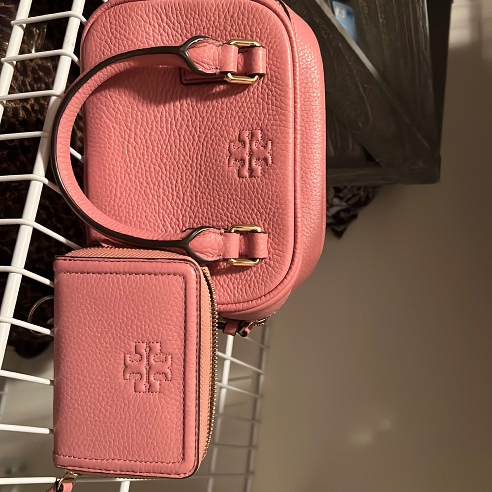 Tory Burch mini pink purse & wallet